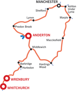 The Cheshire Ring Cruising Route Map