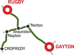 The Cropredy and Return Cruising Route Map