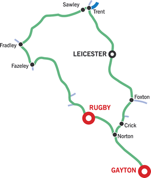 The East Midlands Route Cruising Route Map