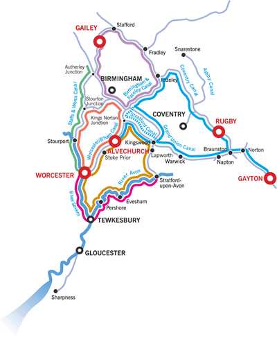 Worcester Cruising Routes Map