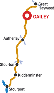 The Stourport and return Cruising Route Map
