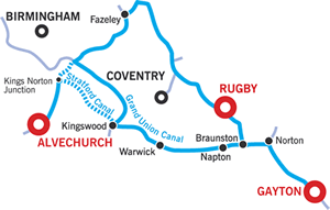 The Warwickshire Cruising Route Map